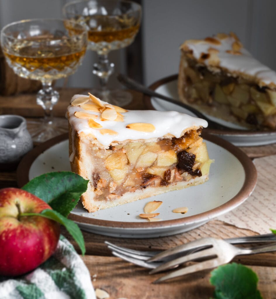 Gedeckter Apfelkuchen