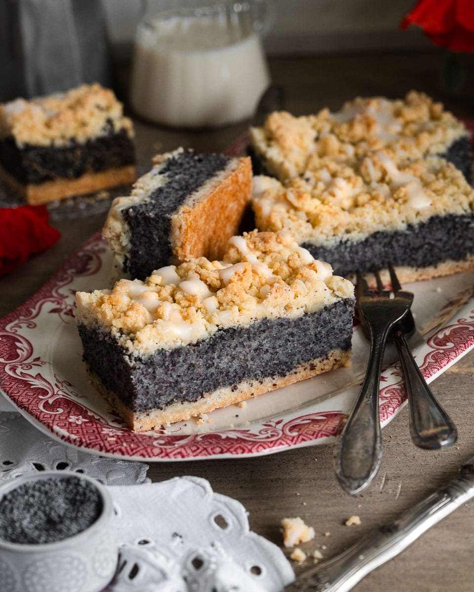 Mohnkuchen mit Streuseln